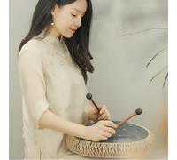 SXTYYH Tongue Drum 11 Note 12 Pollici Handpan Strumento A Percussione Tamburo In Acciaio Con Borsa, Malleoli E Adesivi for La Meditazione, Concerto(Brown)