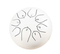SXTYYH Tongue Drum 6 Pollici 8 Note Principiante Strumento A Percussione Handpan Con Borsa for Il Trasporto, Mallet, Libro Di Musica for La Meditazione Yoga Tamburo Zen(Bianca)