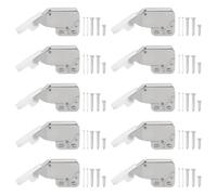 Sxutop 10 Pezzi Mini Chiusura a Pressione Chiusura a Molla Armadio Mini Touch Ferma Porta Mini Latch con Viti Fermo a Molla Chiusura Scrocco a Molla Serratura Chiusura a Scatto per Armadio e Ante