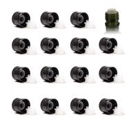 Sxutop 15 Pezzi Versatore per Bottiglie Plastica Beccucci per Bottiglie di Olio Versatore Dosatore Bottiglia con Tappo a Vite Nero Tappi Dosatori per Bottiglie per Vino Olio Aceto Bevande