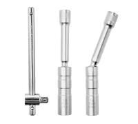 Sxutop 2 Pezzi Chiave Candela 16mm e 14mm, Chiavi per Candelette Magnetico Prolunga 8cm Chiave per Rimozione Presa per Candela Universale Flessibile con Chiave a T Regolabile per Auto e Moto