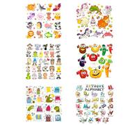 Sxutop 6 Fogli Toppe Termoadesive Animali Toppe a Trasferimento Bambini Adesivi con Trasferimento di Calore Patch Termoadesive Animali Toppe Adesive per Tessuti, Vestiti, Jeans,T-shirt,Borse Fai da Te