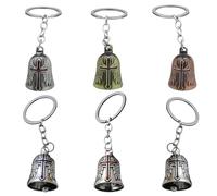 Sxutop 6 Pezzi Portachiavi Campanella Moto Guardian Bell Campanella Portafortuna Moto Campanello Motociclista Lega di Zinco Portachiavi Guardian Bell per Motociclisti Elettriche Biciclette (6 Colori)