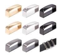 Sxutop 8 Pezzi Passante per Cintura 40 mm Passante per Cinture da Uomo Rettangolare Passant per Cintura in Lega di Zinco Fibbie a Rulli in Metallo in 4 Colore per Cinture Larghi 38-40 mm (43×12×18mm)