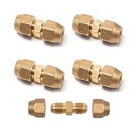 Sxutop Set di 4 Nippli Doppi per Tubi in Rame 1/4" Nippli di Collegamento per Aria Condizionata Connettori Tubi Rame Condizionatore Senza Saldatura Nipplo Prolunga per Tubo di Rames da 6.35 mm a 6 mm