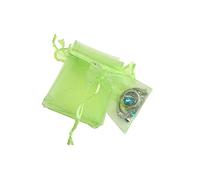SXUUXB 100 Pezzi Sacchetti Regalo Organza 7x9cm(2.8x3.5 Pollici),Sacchetti di Organza Sacchetti di Cordoncino Avvolgere per la Festa di Nozze di Natale (green2)
