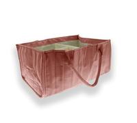 SXWFYZ Organizer per pannolini per bambini, cestino e cestino per oggetti essenziali per neonati e porta pannolini, con manici e divisori, 1 confezione (rosa malva)