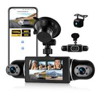 SXWIN Dashcam 360° 4 Canali 1080P, 4 Camere Full HD, Schermo IPS 3 Pollici, WiFi e App, Visione Notturna, G-Sensor, Registrazione in Loop, Vigilanza 24/7 e Assistente al Parcheggio