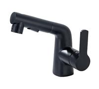 SXWYLZ Miscelatore Lavabo con Doccetta Estraibile Rubinetto Bagno Lavabo a 3 Modalità, Maniglia Singola Rubinetto per Acqua Calda e Fredda,Nero