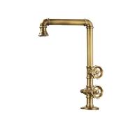 SXWYLZ Rubinetti da Esterno Giardino Antico Rubinetto Doppio Uso Girevole a 360° Rubinetto per Acqua Fredda con Deviatore Doppie Maniglie