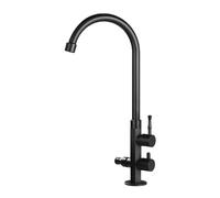 SXWYLZ Rubinetti da Esterno Giardino Antigelo Rubinetto Doppio Girevole a 360° Rubinetto per Acqua Fredda con Deviatore da 1/2, Doppie Maniglie,Nero
