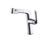 SXWYLZ Rubinetti Lavabo Bagno con Doccetta Estraibile Rubinetto Miscelatore a 3 Modalità Maniglia Singola Rubinetto per Acqua Calda e Fredda,Cromo