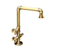 SXWYLZ Rubinetto Acqua Fredda da Esterno Antigelo Antico con Deviatore da 1/2 Rubinetto Giardino Doppia Uscita Girevole a 360° Doppia Maniglia