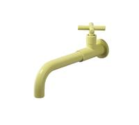 SXWYLZ Rubinetto Acqua Fredda Ottone a Parete Rubinetto Lavello Cucina Acqua Fredda Maniglia a Croce, per Mop Pool,Giallo