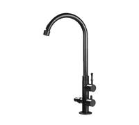 SXWYLZ Rubinetto Acqua Fredda Rubinetto Doppio da Giardino Rubinetti Esterno Antigelo Rotazione di 360° con Deviatore da 1/2 Doppia Maniglia,Nero