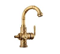 SXWYLZ Rubinetto da Esterno Antigelo Rubinetto a Doppia Uscita Antico con Connettore a Scatto a 1/2 Girevole a 360° Caldo e Freddo