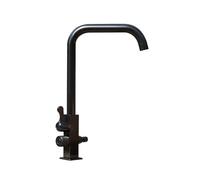 SXWYLZ Rubinetto da Esterno Ottone Antigelo Rubinetto per Acqua Fredda con Deviatore Rubinetti Doppia Uscita Girevole a 360° Doppia Maniglia, Nero
