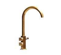 SXWYLZ Rubinetto da Giardino Esterno Antigelo Rubinetti da Esterno Doppio Girevole a 360° Rubinetto per Acqua Fredda con Deviatore Doppia Maniglia,Colore Antico