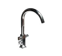 SXWYLZ Rubinetto da Giardino Esterno Antigelo Rubinetti da Esterno Doppio Girevole a 360° Rubinetto per Acqua Fredda con Deviatore Doppia Maniglia,Cromo