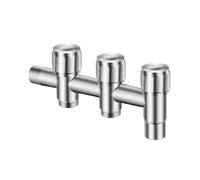 SXWYLZ Rubinetto Deviatore 3 Vie Soffione Doccia con Doccetta per Wc Rubinetto Acqua Fredda a Parete Rubinetti Lavatrice per Lavello per Mop, Acciaio Inossidabile, Colore Spazzolato