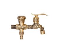 SXWYLZ Rubinetto Doppio da Giardino Antico Rubinetto Solo Acqua Fredda a Parete Rubinetti da Esterno Giardino Antigelo da 1/2" per Balcone