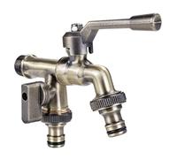 SXWYLZ Rubinetto Doppio Giardino Vintage Rubinetto da Esterno A Muro Rubinetto Acqua Fredda Rubinetto Esterno Antigelo Rubinetto A Parete G1/2 Pollici