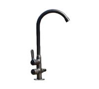 SXWYLZ Rubinetto Esterno Antigelo Rubinetto Doppio da Giardino Girevole a 360° Rubinetti per Acqua Fredda con Deviatore, Doppia Maniglia,Nero