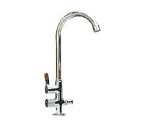 SXWYLZ Rubinetto Esterno Antigelo Rubinetto Doppio da Giardino Girevole a 360° Rubinetti per Acqua Fredda con Deviatore, Doppia Maniglia,Cromo