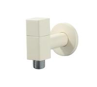 SXWYLZ Rubinetto in Ottone a Parete Rubinetto Lavello Cucina Rubinetti Acqua Fredda per Mop Pool Lavatrice Maniglia Singola,Bianco