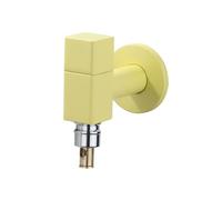 SXWYLZ Rubinetto Lavabo Acqua Fredda Rubinetti da Cucina in Ottone Rubinetto Lavanderia a Muro Maniglia Singola, Colori Caramellati,Giallo