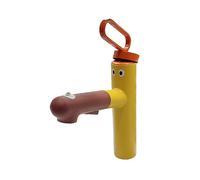 SXWYLZ Rubinetto Lavandino Bagno con Doccetta Estraibile Rubinetti Bagno Girevole a 360°, 3 Modalità Rubinetto con Maniglia Singola, Caldo e Freddo,Giallo Arancio Marrone