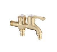 SXWYLZ Rubinetto Lavatrice Doppio Attacco Rubinetto per Acqua Fredda a Parete Rubinetti per Lavandino del Bagno Uno Dentro Due Fuori per Giardino Esterno 1/2