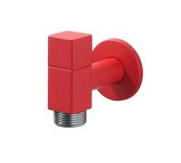 SXWYLZ Rubinetto Lavello Cucina a Muro Rubinetti Solo Acqua Fredda Rubinetto Lavatrice Salvaspazio Maniglia Singola, Colori Caramella,Rosso