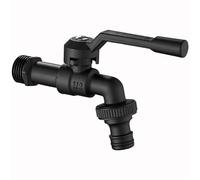 SXWYLZ Rubinetto Ottone da Esterno Rubinetto A Colonna D'Acqua da Giardino Rubinetto Esterno Antigelo Rubinetto da Esterno A Muro,Nero