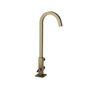 SXWYLZ Rubinetto Solo per Acqua Fredda Rubinetto da Esterno Antigelo con Deviatore Rubinetti Doppia Uscita Rotazione a 360° Doppia Maniglia,Colore Antico