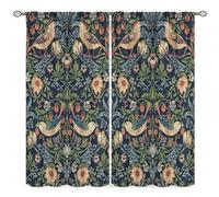 SXXLDNG Tende per finestre vintage William Morris, motivo floreale vintage, motivo floreale, per soggiorno e camera da letto, 132 x 213 cm, 2 pannelli decorativi