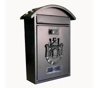 SXYCXJB Cassetta postale da parete con serratura a combinazione, cassetta postale di sicurezza, cassetta postale sicura da appendere, in ghisa, per uso domestico e aziendale (nero)