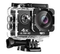 SXYGYWA Ultra HD Action Camera 4K/30fps WiFi 2 Pollici 170D Casco impermeabile subacqueo Registrazione video Telecamere sportive Videocamere da esterno Cattura Momenti Chiarezza Precisione(Blue)