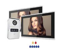 SXYGYWA Videocamera Campanelli 2MP 1080P Videocitofono Da 10 Pollici Touch Screen Wireless Wifi Campanello Cablato For Controllo Accessi Piatto Villa(1v2 Add 32G TF Card)