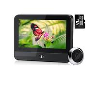 SXYGYWA Videocamera Campanelli Campanello Wi-Fi Con Spioncino Grandangolare Da 120 Gradi, Visore Digitale For Campanello 1080P, Rilevamento Del Movimento(Doorbell 128G)