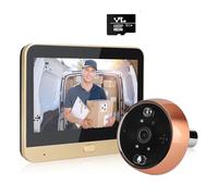 SXYGYWA Videocamera Campanelli Videocamera Intelligente For Campanello Da 4,3 Pollici, Wi-Fi, 1080P, Full HD, Con Spioncino E Rilevamento PIR, Tuya Doorbell Видеоглазок(Camera 64G)
