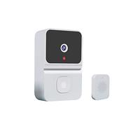 SXYGYWA Videocamera Campanelli Videocamera Wireless For Campanello WiFi Visual Smart Security Campanello Visione Notturna Audio A 2 Vie For Citofono Monitor Domestico(White With battery-01)