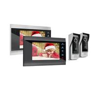 SXYGYWA Videocamera Campanelli Videocitofono 1080P Citofonico Domestico Wireless WiFi Smart IP Videocitofono Campanello Da 7 Pollici Con Campanello Cablato APP TUYA(2M2D)