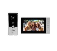 SXYGYWA Videocamera Campanelli Videocitofono 720P Con Schermo A Colori Da 7'', Citofono Domestico, Di Controllo Accessi Elettronico Con Visione Notturna Intelligente Ad Alta Definizione