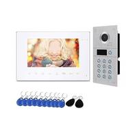 SXYGYWA Videocamera Campanelli Videocitofono WiFi Campanello Telecamera HD Di Controllo Accessi For Videocitofono Di Sicurezza Domestica Da 7 Pollici APP/Sblocco Scheda Magnetica(1cam 1LCD-W)