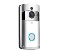 SXYGYWA Videocamera Campanelli WIFI Wireless Smart Campanello Visione NotturnaVoice Videocitofono Campanello PIR Motion Detection Telecamera For Telefono Porta Di Sicurezza(Silver)