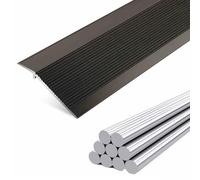 SXYHCK Strisce Di Copertura Per Pavimenti, Soglia Di Dislivello Di 1-4cm Pavimento, Profilo Di Regolazione Dell'altezza Per Rampe Mattonelle Parquet Laminate(Black,1pcs)