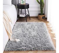 SXYHKJ Faux Tappetto di Pelle di Pecora Tappeto,Pelliccia Sintetica Tappeto Vello di Pecora - Imitazione Lana, Adatto per Tappeto per Soggiorno (60x90cm, Grigio)