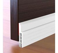 SXYHKJ Guarnizione Sottoporta in Gomma Adesivo Pellicola Insonorizzata Antispiffero Antivento Striscia di Sigillatura Paraspifferi Porta Antipolvere (5x100CM, bianco)