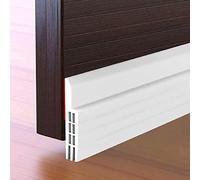 SXYHKJ Guarnizione Sottoporta in Gomma Adesivo Pellicola Insonorizzata Antispiffero Antivento Striscia di Sigillatura Paraspifferi Porta Antipolvere (5x200CM, bianco)